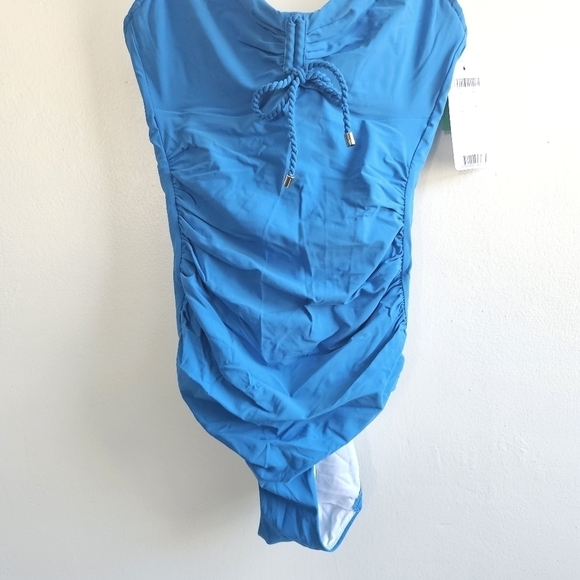 New Chantelle Chantelle "Inspire" Underwired Wrap-Around Blue Swimsuit NWT 34 C - Picture 7 of 10